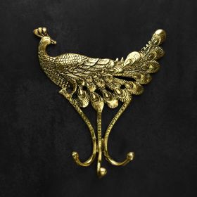 Gold Peacock Coat And Wall Hook Deer Hook Hanger