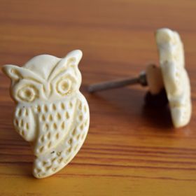 Curved Owl Resin Dresser Knob