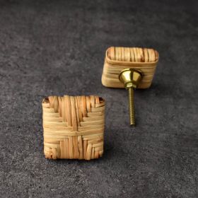 Rattan Square Cupboard Drawer Knob and Pull