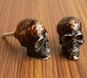 Skull Cabinet Dresser Drawer Halloween Knob