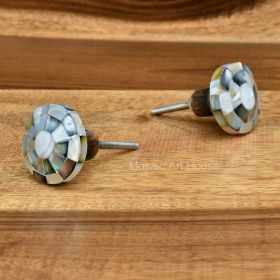 Chic Mother of Pearl Wood Cupboard Cabinet Knob Handle