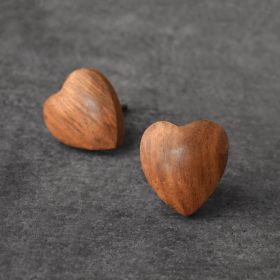 Mahogany Wooden Heart Knob