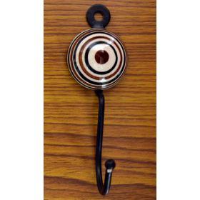 Brown Spiral Ceramic Wall Hook Keys Hanger