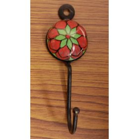Carnation Ceramic Wall Hook Keys Hanger