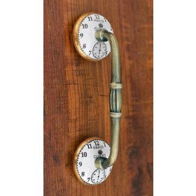 Golden Clock Ceramic Knob Antique Dresser Drawer Handle Cabinet Door Handle