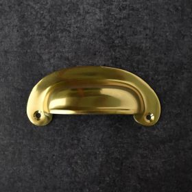 Solid Brass Cup Drawer Pull Handle Brass Cabinet Pull