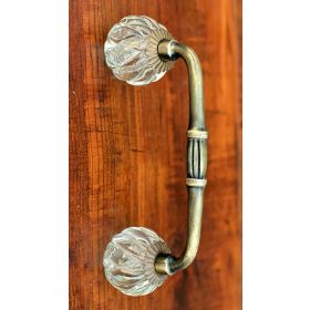 Custard Apple Glass Knob Antique Dresser Door Handle