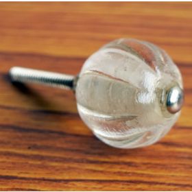 Hazy Muskmelon Glass Knob