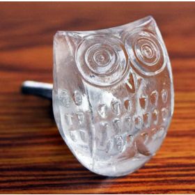 Clear Owl Glass Knob