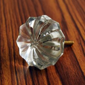 Clear Umbrella Glass Cabinet Drawer Knob and Pull