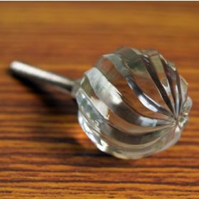 Clear Glass Swirl Glass Knob