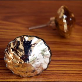 Gold Oyster Glass Cabinet Knob