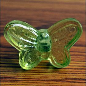 Green Butterfly Glass Knob
