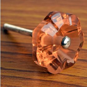 Amber Diamond Glass Knob