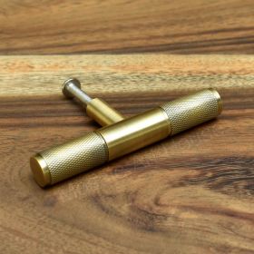 Knurled Brass Antique T-Bar Pull Knob