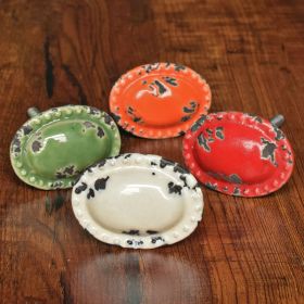 Distressed Oval Ceramic Knob For Cabinet Drawers