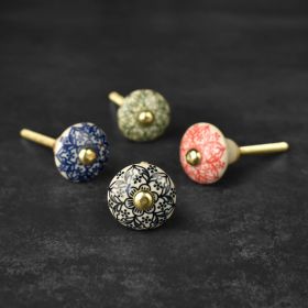 Small Moroccan Ceramic Knob