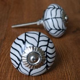 Zebra Artwork Ceramic Knob