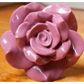 Pink Rose Ceramic Cabinet Wardrobe Knob