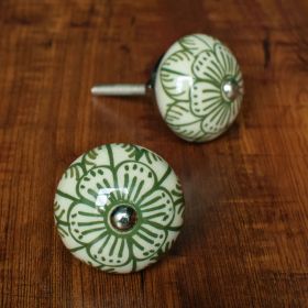 Green Moroccan Ceramic Knob