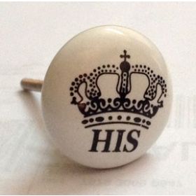 His Crown Ceramic Knob
