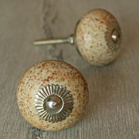 Speckled Brown Ceramic Cabinet Drawer Knob