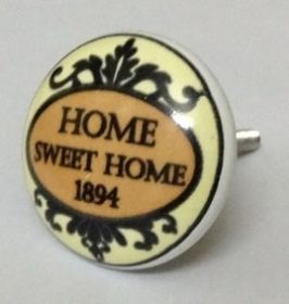 Home Sweet Home Ceramic Knob