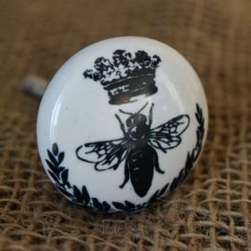 Queen Bee Ceramic Knob