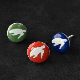 Turtle Print Ceramic Knob