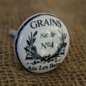 Vintage 'Grains' Ceramic Knob