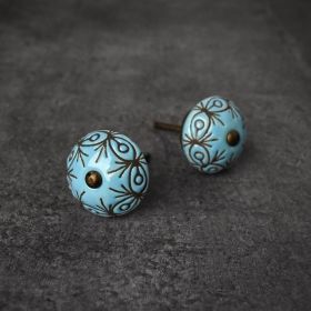 blue ceramic drawer knobs