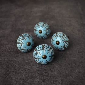 blue ceramic cabinet knobs