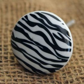 Zebra Pattern Ceramic Knob