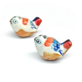 Colourful Ceramic Bird Kids Cabinet Knob Pull