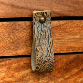 Ropey Lava Leather Drawer Pull