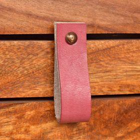 Pink Leather Cabinet Drawer Pull Knob