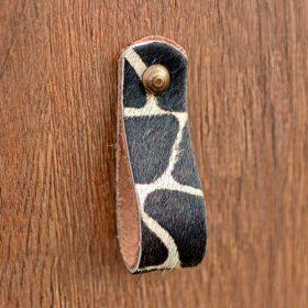 Leopard Pattern Leather Dresser Drawer Knob