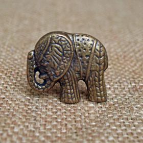 Antique Artsy Elephant Metal Knob For Drawers
