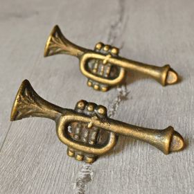 Antique Trumpet Metal Knob