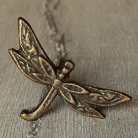 Antique Dragonfly Metal Knob