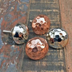 Hammered Copper Cabinet Knob