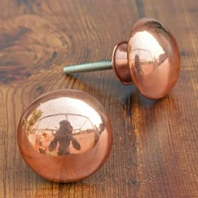 Round Copper Drawer Knob