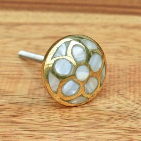 Magnolia Brass Mother of Pearl Knob Pull