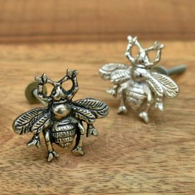 Silver Bee Cabinet Drawer Knob