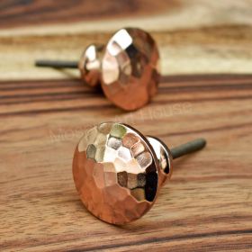 Hammered Copper Solid Cupboard Drawer Knob Cabinet Pull