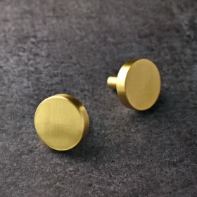 solid brass round cabinet knob