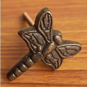 Antique Dragonfly Metal Cupboard Drawer Knob Pull