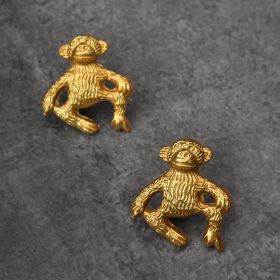 gold monkey wardrobe knob and pull