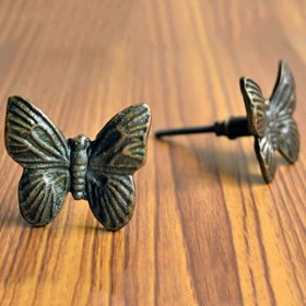 Antique Butterfly Cabinet Knob