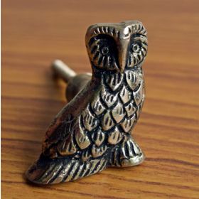 Silver Owl Cabinet Drawer Knob Pull Handle
